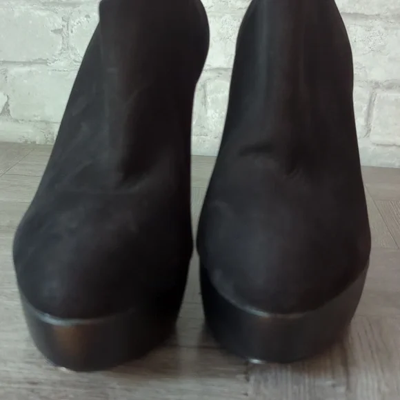 Leoffler Randall Nubuck Leather Platform Wedge Bootie - Picture 8 of 14